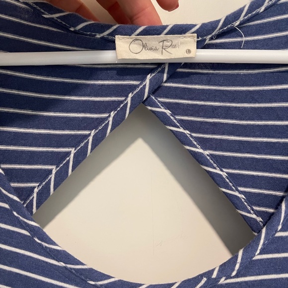 Olivia Rae Maxi Dress, Blue & White Striped - Picture 2 of 3